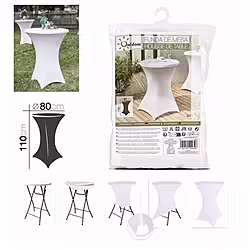 Funda Para Mesa De Resina Tipo Coctel D80xh110cm Blanca | 8422175000326 | 14,00 euros