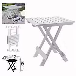 Mesa Plegable Blanca Adige 43x45x50cm | 8009271907201 | 24,00 euros