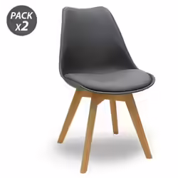 Pack 2 Sillas Design D200 Gris Muvip | 6934177708213 | 69,00 euros