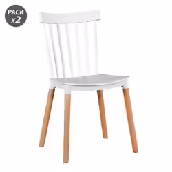 Pack 2 Sillas Design D800 Blancas Muvip | 8436049035260 | 69,00 euros