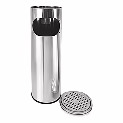 Papelera Con Cenicero Acero Inox 59cm Confortime | 1843377469142 | 23,00 euros