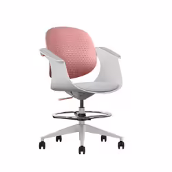 Silla   Taburete De Oficina Top Work Rojo Cromad | 8436049036762