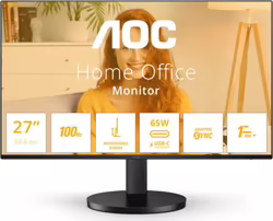 Monitor Aoc 27 100hz Qhd 2k Multimedia Ergo Usb-c Hdmi Black | Q27B3CF2 | 4038986181464
