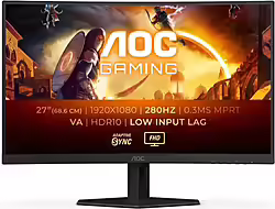 Monitor Gaming Aoc 27 Curvo 280hz Hdmi Displayport Black | C27G4ZXE | 4038986182027 | 134,99 euros