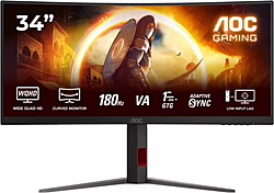 Monitor Gaming Aoc 34 Wqhd 180hz Ultrapanoramico Curvo Ergonomico | CU34G4 | 4038986612708