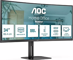 Monitor Profesional Aoc 34 Wqhd 180hz Ultrapanoramico Curvo Ergon | CU34V5C | 4038986110198