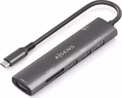 Aisens Docking Station Usb-c A 7 En 1 Usb-c A 1xhdmi, 2xusb-a Usb | ASUC-7P027-GR | 8435739903162