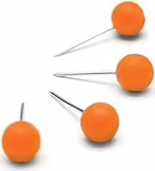 Nobo Chinchetas Para Tablon En Color Naranja 100ud | 1905329 | 5028252526159 | 11,00 euros