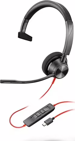 POLY AURICULARES CON CABLE BLACKWIRE 3310 + ADAPTADOR USB-C/ | 8X215AA | Hay 1 unidades en almacén | Entrega a domicilio en Canarias en 24/48 horas laborables