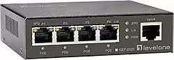Level one Switch 5 puertos RJ45 10/100/1000Mbps con 4 puertos PoE | GEP-0523 | 72,00 euros