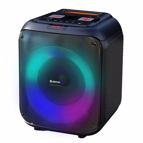 Altavoz DENVER TWS LED USB Bluetooth Negro (BPS-250) | 5706751068614 imagen 1