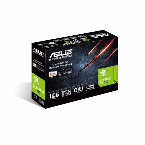 ASUS Nvidia GeForce GT710 1Gb GDDR5 (GT710-SL-1GD5-BRK) | 90YV0AL2-M0NA00 | 4712900744156 imagen 1