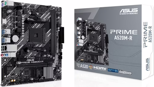 ASUS PLACA BASE PRIME  A520M-R SOCKET AM4  AMD 5000, 4000 G y 3000 / 2xDDR4 / 1x | 90MB1H60-M0EAY0 | 4711387466414 imagen 1