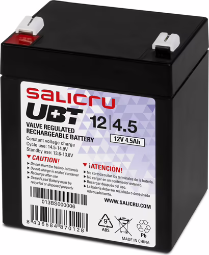 Batería para S.A.I. SALICRU UBT 12v 4.5Ah (013BS000006) | 013BS-06 | 8436584870128 imagen 1