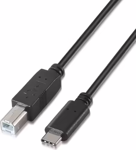 Cable AISENS USB-C/M a USB-B/M 1m Negro (A107-0053) | 8436574700527 imagen 1