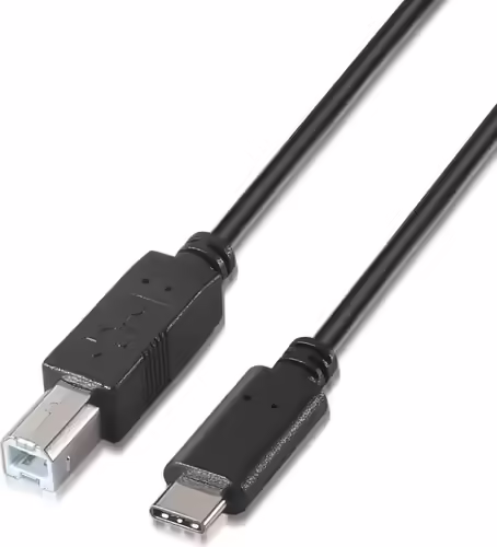 Cable AISENS USB-C/M a USB-B/M 2m Negro (A107-0054) | 8436574700534 imagen 1