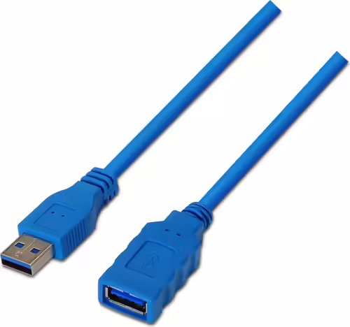 Cable AISENS USB-A/M a USB-A/H 1m Azul (A105-0045) | 8436574700442 imagen 1