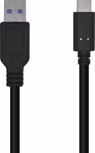 AISENS Cable USB 3.1 Gen 2 10 Gbps 3 A, Tipo C/M-A/M, Negro, 1.5m | A107-0450 | 8436574705010 imagen 1