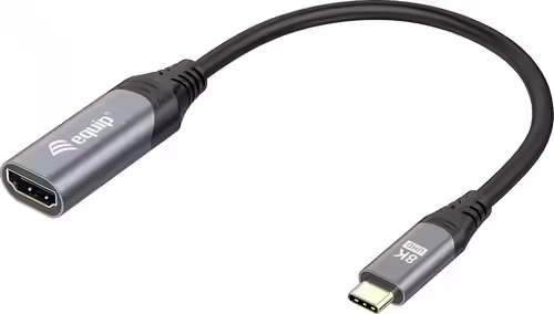 Cable EQUIP USB-C/M a HDMI/H 15cm Negro/Gris (EQ133492) | 4015867230008 imagen 1