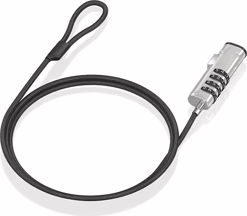 AISENS Cable de Seguridad tipo NANO con cerradura de combinación para ordenador | ASLK-D50N05-BK | 8435739901236 imagen 1