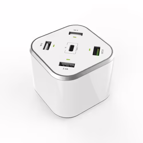 Cargador de Mesa AISENS 48W 5xUSB Blanco (ASCH-5PQC-W) | 8436574705720 imagen 1