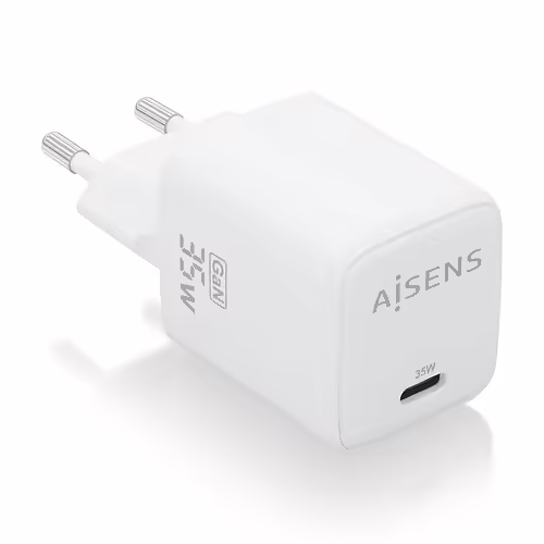 AISENS Cargador GaN 35W, 1xUSB-C PD3.0 QC4.0, Blanco | ASCH-35W1P016-W | 8436574709520 imagen 1