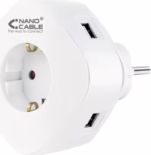 Cargador de Pared Nanocable 1USB-A 1USB-C (10.37.0003) | 8433281010154 imagen 1