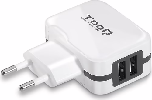 Cargador de Pared TooQ 17W 2xUSB-A Blanco (TQWC-1S02WT) | 8433281007291 imagen 1
