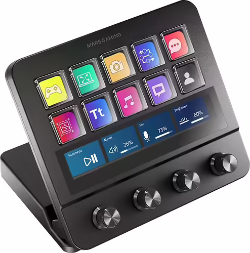 Control Deck Mars Gaming LCD 10 Teclas Negro (MSDPRO) | 8435693110989 imagen 1