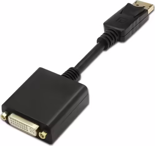 ADAPTADOR AISENS DISPLAYPORT 20 PINES MACHO A DVI HEMBRA 15CM NEGRO A125-0133 | 8436574701326 imagen 1