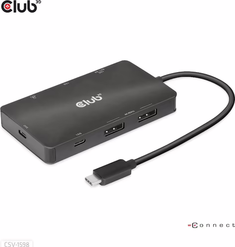 Docking Station Club 3D 7en1 USB-C Negro (CSV-1598) | 8719214472528 imagen 1