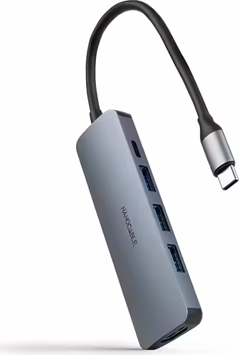 Nanocable Hub USB-C 5 en 1, Conversor USB-C 3.1 a 3xUSB-A 3.0 + USB-C PD + HDMI, | 10.16.4605 | 8433281015548 imagen 1