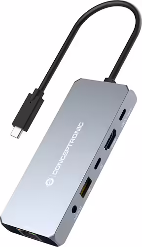 Conceptronic DONN22G base para portátil y replicador de puertos Alámbrico USB | 4015867231388 imagen 1