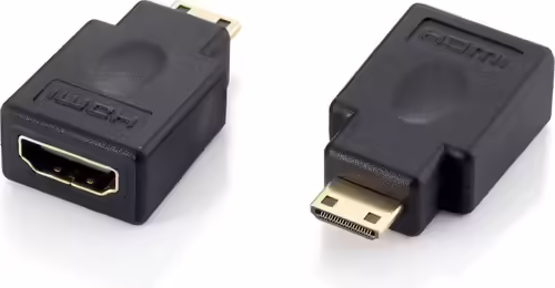 ADAPTADOR MINI HDMI M A HDMI H EQUIP NEGRO 118914 | 4015867176405 imagen 1
