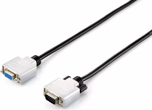 Cable EQUIP VGA/M a VGA/H 5m Negro/Plata (EQ118852) | 4015867211472 imagen 1