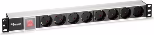 Regleta EQUIP 8xSchuko Interruptor Rack 1U (EQ333293) | 4015867166932 imagen 1