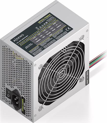 AISENS Fuente Alimentacion ATX 500W OEM, Plata | ASPC-500ATX-SEO | 8435739904053 imagen 1