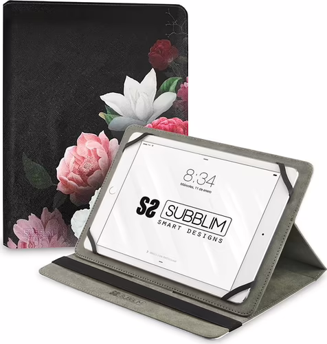 SUBBLIM Funda Tablet Universal TRENDY CASE ROSAS 11`` | SUBCUT-4TC011 | 8436586742294 imagen 1
