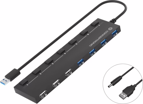 Hub CONCEPTRONIC USB-A a 2xUSB 2.0 4xUSB-A (HUBBIES09B) | 2CONHUBBIES09 | 4015867226124 imagen 1