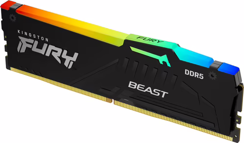 MEMORIA RAM 16GB KINGSTON DDR5 5600MHZ FURY BEAST CL40 1.25V RGB | KF556C40BBA/16 | 740617328585 imagen 1