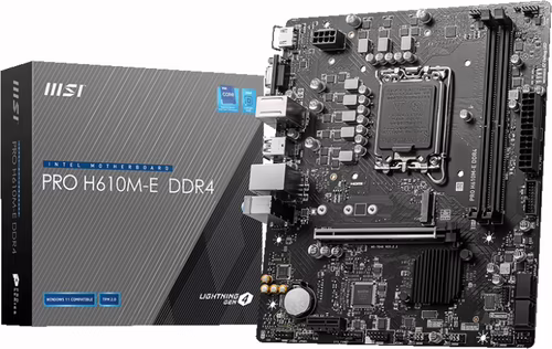 MSI PRO H610M-E DDR4:(1700) 2DDR4 HDMI VGA mATX | 911-7D48-007 | 4711377002660 imagen 1