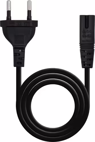 NANOCABLE 10.22.0402 CABLE ALIMENTACION FORMA 8 CEE7 16 M A C7 H 1.5M NEGRO | 8433281007468 imagen 1