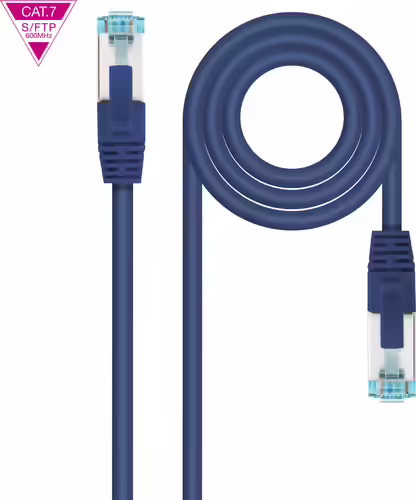 Latiguillo Nanocable Cat7 SFTP 0.5m Azul(10.20.1700-BL) | 8433281011625 imagen 1