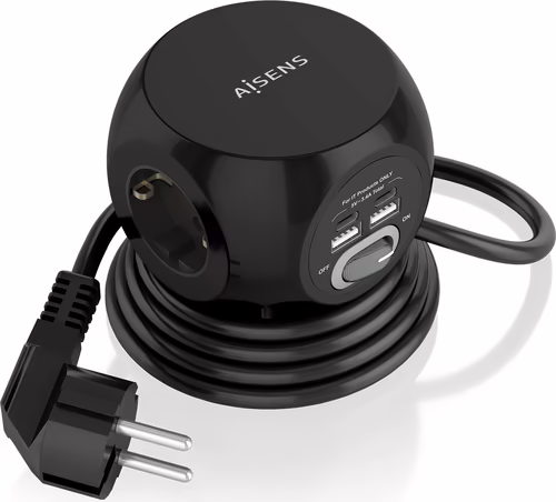 Regleta AISENS 3Schuko 4USB Interruptor(ASPS-2A2C05-BK) | 8436574709452 imagen 1