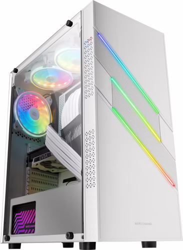 Caja Mars Gaming XL ARGB ATX mATX Blanca (MCU3W) | 8435693101925 imagen 1