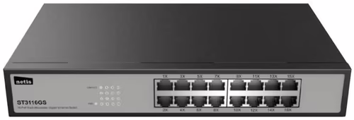 Switch NETIS/Stonet 16xRJ45 GbE Rack Negro (ST3116GS) | 6951066901838 imagen 1