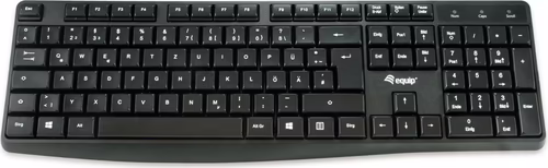 Teclado EQUIP 105 Teclas USB Negro (EQ245211) | 4015867223772 imagen 1