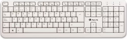 Teclado NGS Multimedia Spike USB 12 Teclas Blanco | 8435430612219 imagen 1