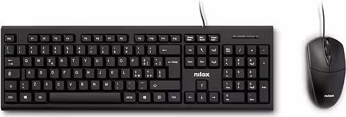 Teclado + Ratón Nilox Italiano USB Negro (NXKMIT0011) imagen 1