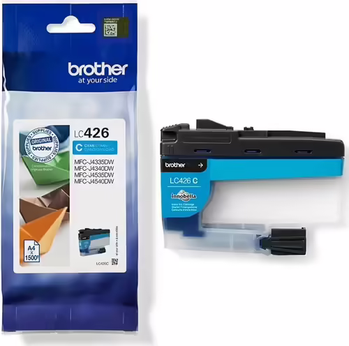 Tinta BROTHER Cian 1500 páginas (LC426C) | 4977766809481 imagen 1
